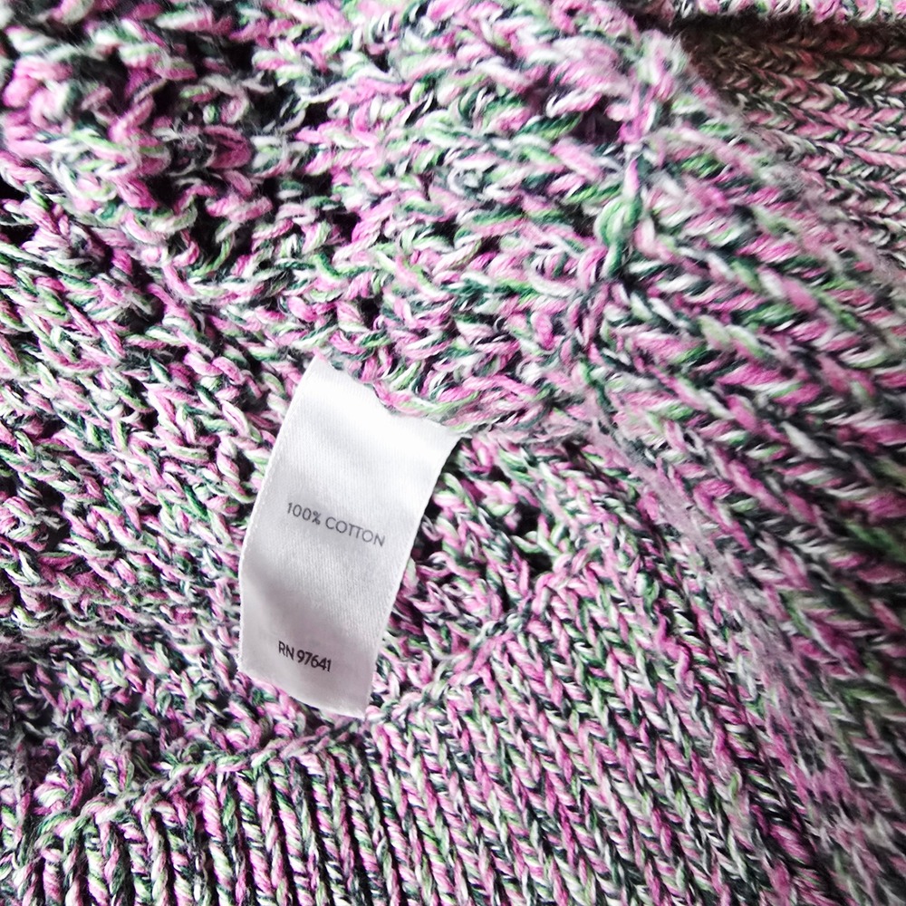 J. Jill Speckled Knit Button Front Cardigan Sweater Lavender Pink Green Size S - Picture 6 of 10